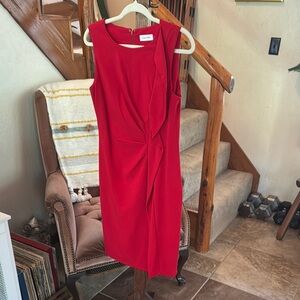 Calvin Klein Red Midi Dress